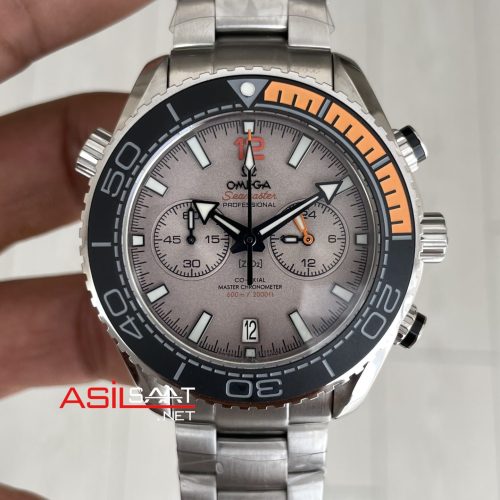 Omega Planet Ocean Seamaster 600M Chronograph Füme Kadran 45mm Replika Saat