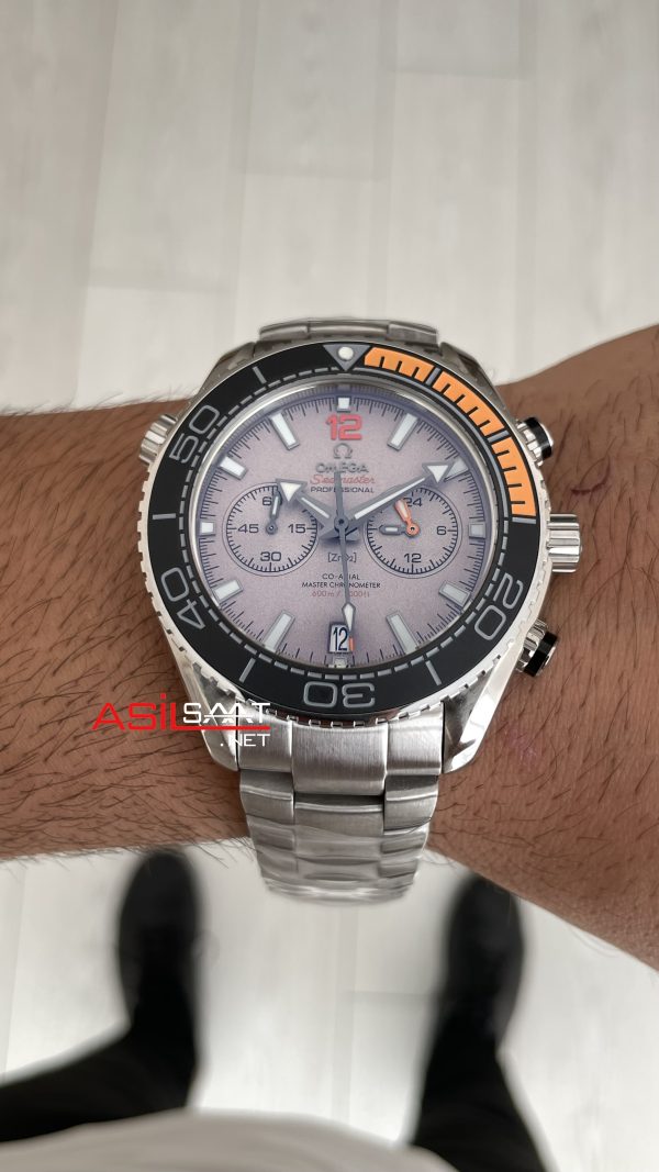 Omega Planet Ocean Seamaster 600M Chronograph Füme Kadran 45mm Replika Saat