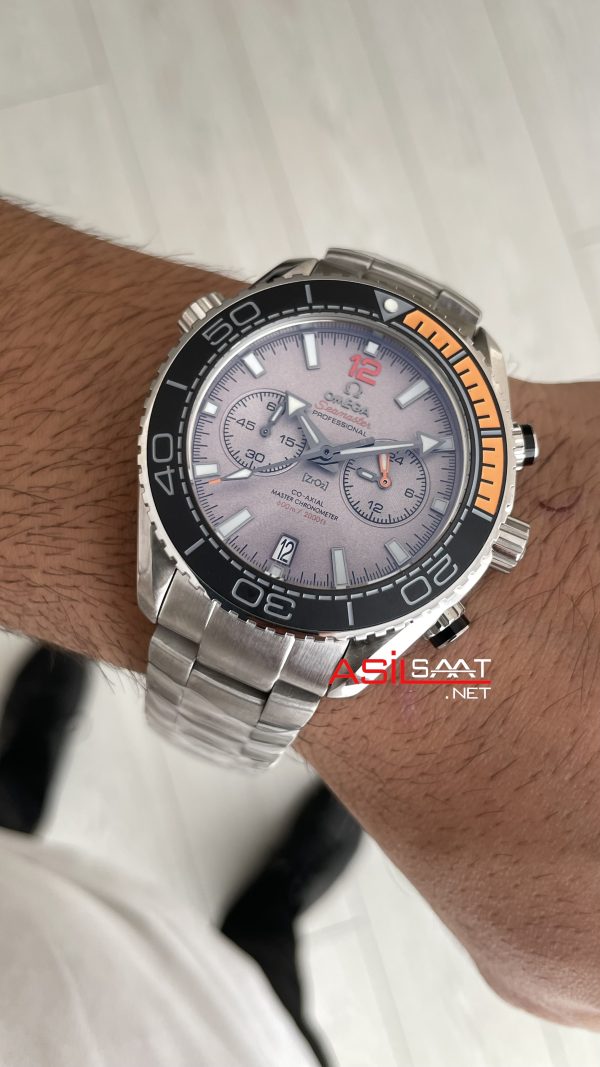 Omega Planet Ocean Seamaster 600M Chronograph Füme Kadran 45mm Replika Saat