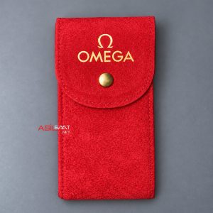 Omega Saat Kılıfı Süet Kırmızı