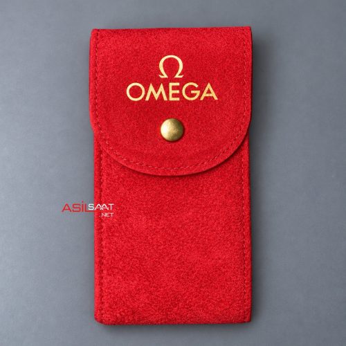 Omega Saat Kılıfı Süet Kırmızı