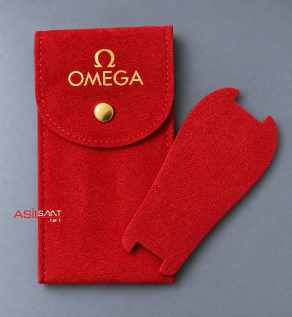 Omega Saat Kılıfı Süet Kırmızı