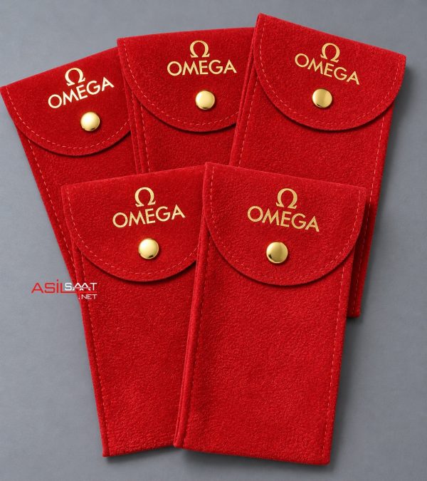 Omega Saat Kılıfı Süet Kırmızı