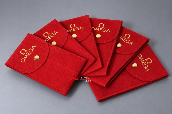 Omega Saat Kılıfı Süet Kırmızı