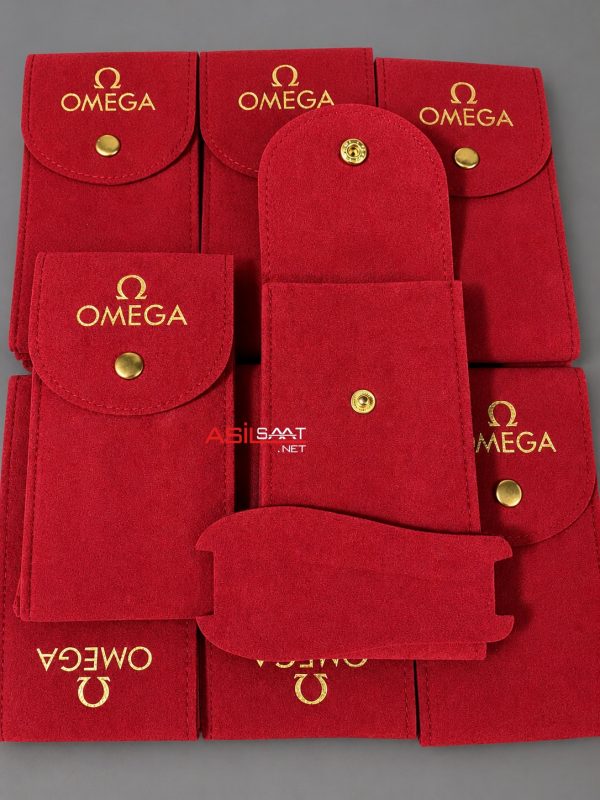 Omega Saat Kılıfı Süet Kırmızı