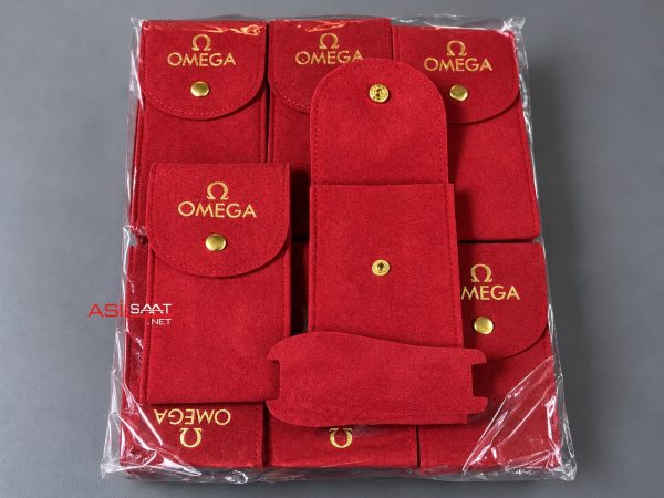 Omega Saat Kılıfı Süet Kırmızı