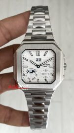 Patek Philippe Cubitus 5822P Date Day Moon Phase 45mm Silver Beyaz Kadran