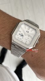 Patek Philippe Cubitus 5822P Date Day Moon Phase 45mm Silver Beyaz Kadran