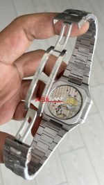 Patek Philippe Cubitus 5822P Date Day Moon Phase 45mm Silver Beyaz Kadran