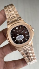 Patek Philippe Nautilus 5711 Chocolate Rosegold 40mm Kahverengi Kadrarn PP Factory