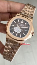 Patek Philippe Nautilus 5711 Chocolate Rosegold 40mm Kahverengi Kadrarn PP Factory