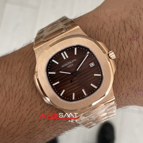 Patek Philippe Nautilus 5711 Chocolate Rosegold 40mm Kahverengi Kadrarn PP Factory