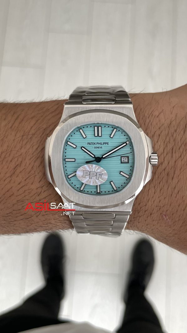 Patek Philippe Nautilus 5711 Tiffany 40mm Silver Turkuaz Kadran PP Factory Patek Philippe Nautilus 5711 Tiffany 40mm Silver Turkuaz Kadran PP Factory