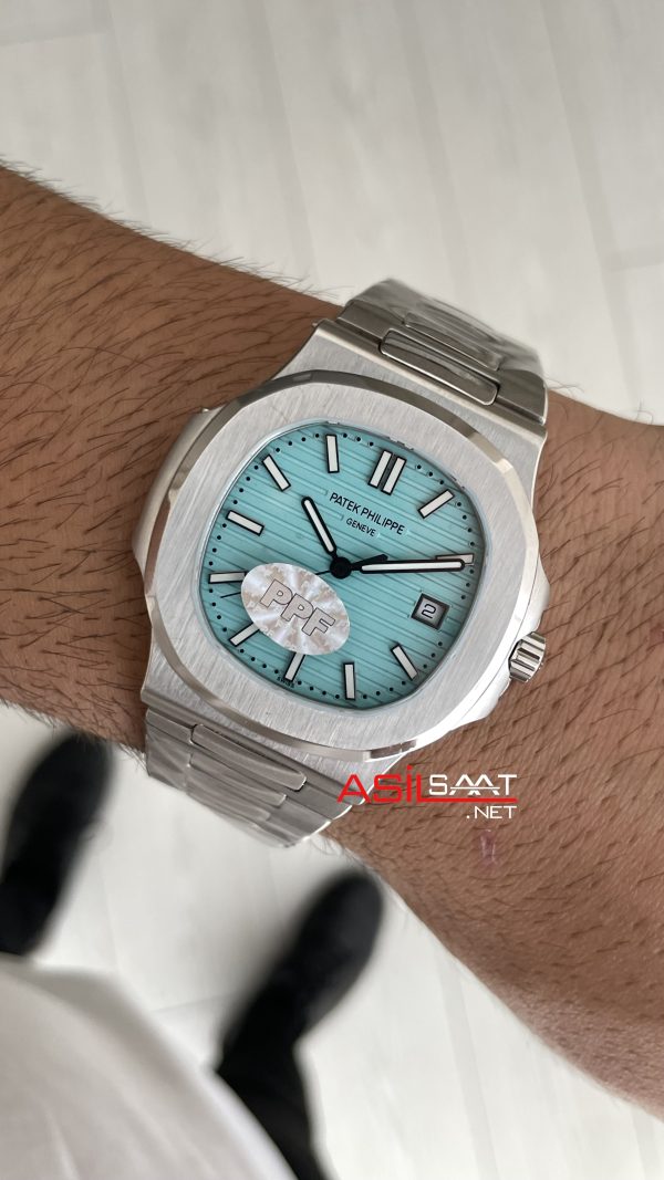 Patek Philippe Nautilus 5711 Tiffany 40mm Silver Turkuaz Kadran PP Factory Patek Philippe Nautilus 5711 Tiffany 40mm Silver Turkuaz Kadran PP Factory