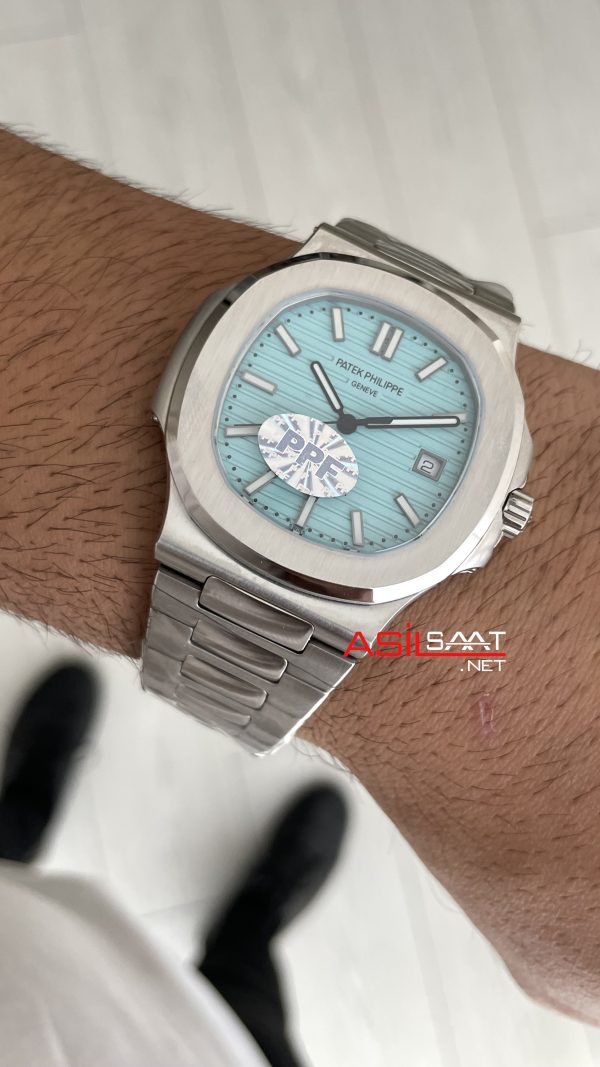 Patek Philippe Nautilus 5711 Tiffany 40mm Silver Turkuaz Kadran PP Factory Patek Philippe Nautilus 5711 Tiffany 40mm Silver Turkuaz Kadran PP Factory