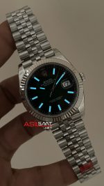 Rolex Datejust Ombre Green 126334 Jubilee 41mm Yeşil Kadran VS Factory V2 | Tungsten 18K | DD3235 | High Weight | Super Clone Swiss ETA Saat