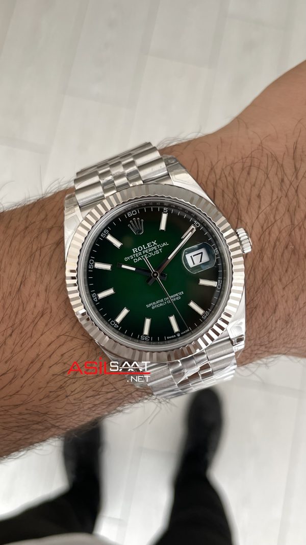 Rolex Datejust Ombre Green 126334 Jubilee 41mm Yeşil Kadran VS Factory V2 | Tungsten 18K | DD3235 | High Weight | Super Clone Swiss ETA Saat Rolex Datejust Ombre Green 126334 Jubilee 41mm Yeşil Kadran VS Factory V2 | Tungsten 18K | DD3235 | High Weight | Super Clone Swiss ETA Saat