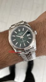 Rolex Datejust Ombre Green 126334 Jubilee 41mm Yeşil Kadran VS Factory V2 | Tungsten 18K | DD3235 | High Weight | Super Clone Swiss ETA Saat