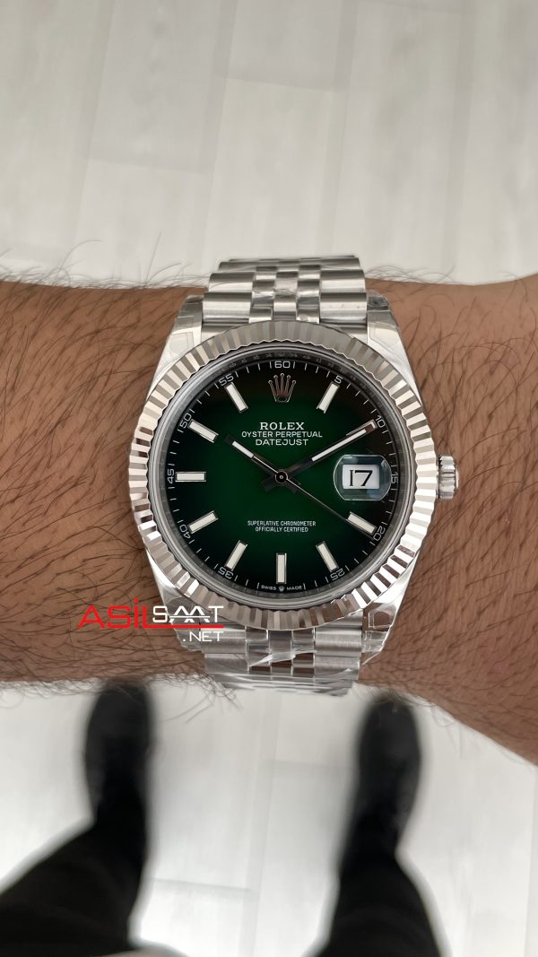 Rolex Datejust Ombre Green 126334 Jubilee 41mm Yeşil Kadran VS Factory V2 | Tungsten 18K | DD3235 | High Weight | Super Clone Swiss ETA Saat Rolex Datejust Ombre Green 126334 Jubilee 41mm Yeşil Kadran VS Factory V2 | Tungsten 18K | DD3235 | High Weight | Super Clone Swiss ETA Saat