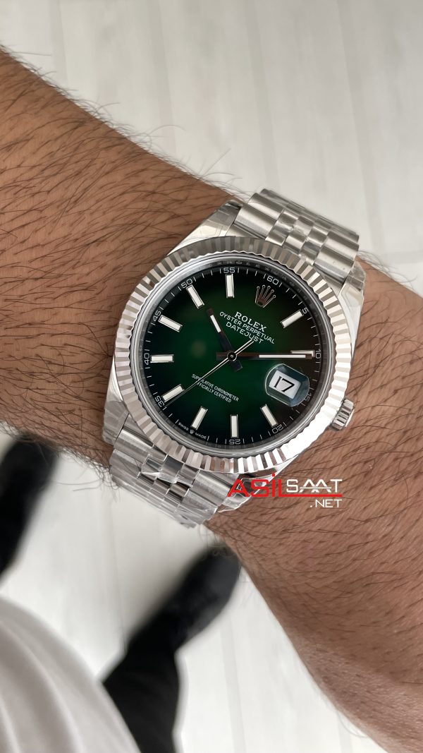 Rolex Datejust Ombre Green 126334 Jubilee 41mm Yeşil Kadran VS Factory V2 | Tungsten 18K | DD3235 | High Weight | Super Clone Swiss ETA Saat Rolex Datejust Ombre Green 126334 Jubilee 41mm Yeşil Kadran VS Factory V2 | Tungsten 18K | DD3235 | High Weight | Super Clone Swiss ETA Saat