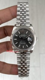 Rolex Datejust Rhodium Grey 126334 Jubilee 41mm Gri Kadran VS Factory V2 | Tungsten 18K | DD3235 | High Weight | Super Clone Swiss ETA Saat