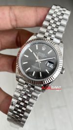 Rolex Datejust Rhodium Grey 126334 Jubilee 41mm Gri Kadran VS Factory V2 | Tungsten 18K | DD3235 | High Weight | Super Clone Swiss ETA Saat