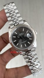 Rolex Datejust Rhodium Grey 126334 Jubilee 41mm Gri Kadran VS Factory V2 | Tungsten 18K | DD3235 | High Weight | Super Clone Swiss ETA Saat