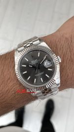 Rolex Datejust Rhodium Grey 126334 Jubilee 41mm Gri Kadran VS Factory V2 | Tungsten 18K | DD3235 | High Weight | Super Clone Swiss ETA Saat