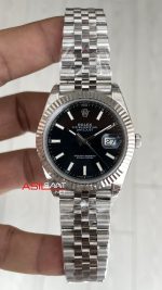 Rolex Datejust Siyah 126334 Jubilee 41mm VS Factory V2 | Tungsten 18K | DD3235 | High Weight | Super Clone Swiss ETA Saat