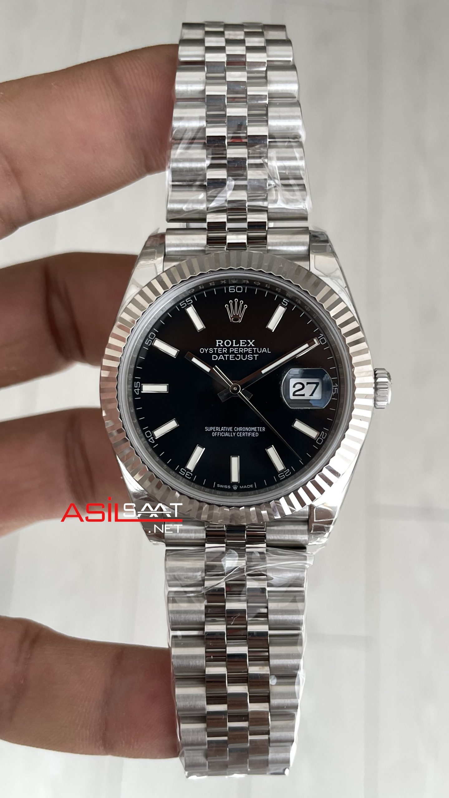 Rolex Datejust Siyah 126334 Jubilee 41mm VS Factory V2 | Tungsten 18K | DD3235 | High Weight | Super Clone Swiss ETA Saat