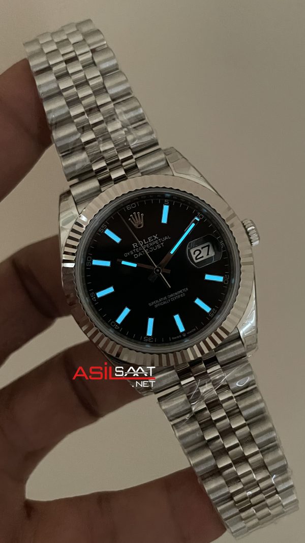 Rolex Datejust Siyah 126334 Jubilee 41mm VS Factory V2 | Tungsten 18K | DD3235 | High Weight | Super Clone Swiss ETA Saat