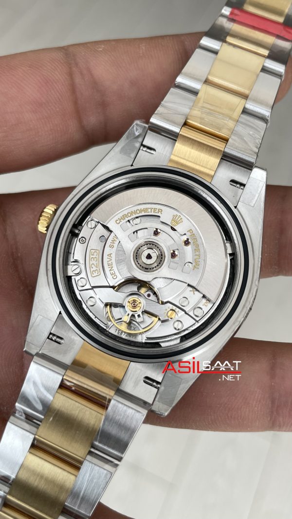 Rolex Datejust Siyah 126334 Oyster 41mm Two Tone Gold VS Factory V2 | Tungsten 18K | DD3235 | High Weight | Super Clone Swiss ETA Saat