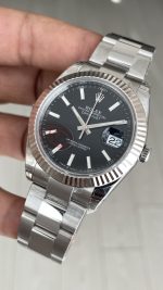 Rolex Datejust Siyah 126334 Oyster 41mm VS Factory V2 | Tungsten 18K | DD3235 | High Weight | Super Clone Swiss ETA Saat