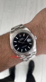 Rolex Datejust Siyah 126334 Oyster 41mm VS Factory V2 | Tungsten 18K | DD3235 | High Weight | Super Clone Swiss ETA Saat