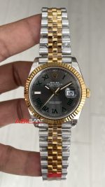 Rolex Datejust Wimbledon 126334 Jubilee 41mm Two Tone Gold VS Factory V2 | Tungsten 18K | DD3235 | High Weight | Super Clone Swiss ETA Saat