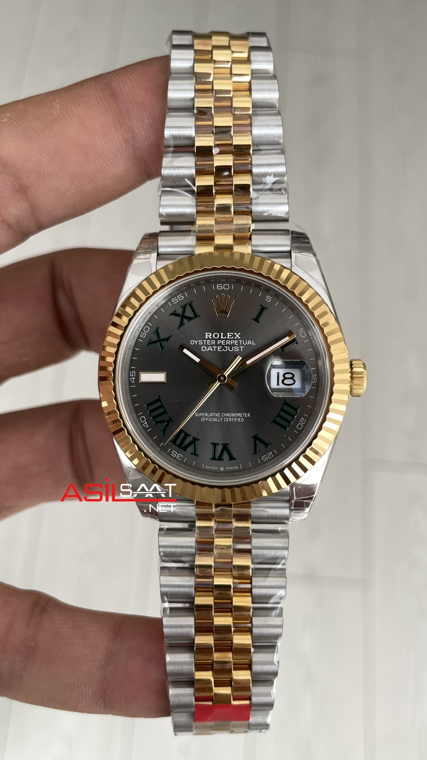 Rolex Datejust Wimbledon 126334 Jubilee 41mm Two Tone Gold VS Factory V2 | Tungsten 18K | DD3235 | High Weight | Super Clone Swiss ETA Saat Rolex Datejust Wimbledon 126334 Jubilee 41mm Two Tone Gold VS Factory V2 | Tungsten 18K | DD3235 | High Weight | Super Clone Swiss ETA Saat