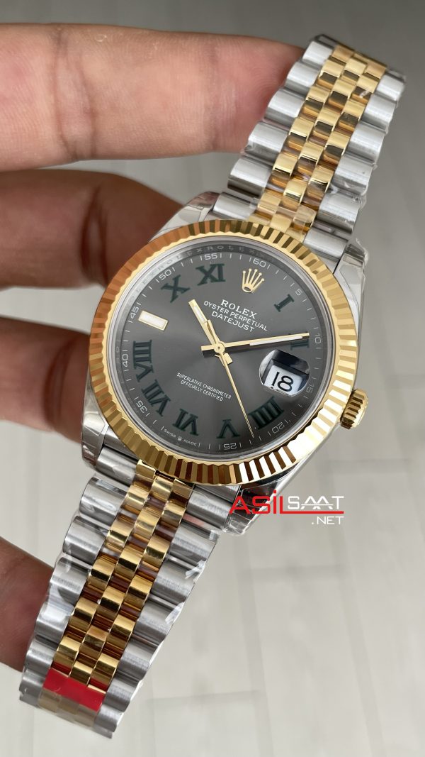 Rolex Datejust Wimbledon 126334 Jubilee 41mm Two Tone Gold VS Factory V2 | Tungsten 18K | DD3235 | High Weight | Super Clone Swiss ETA Saat Rolex Datejust Wimbledon 126334 Jubilee 41mm Two Tone Gold VS Factory V2 | Tungsten 18K | DD3235 | High Weight | Super Clone Swiss ETA Saat