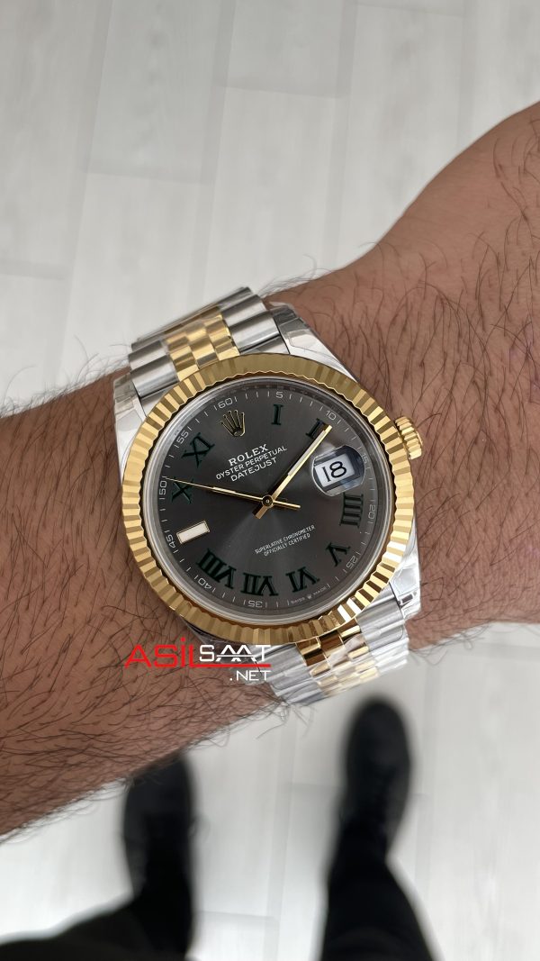 Rolex Datejust Wimbledon 126334 Jubilee 41mm Two Tone Gold VS Factory V2 | Tungsten 18K | DD3235 | High Weight | Super Clone Swiss ETA Saat Rolex Datejust Wimbledon 126334 Jubilee 41mm Two Tone Gold VS Factory V2 | Tungsten 18K | DD3235 | High Weight | Super Clone Swiss ETA Saat