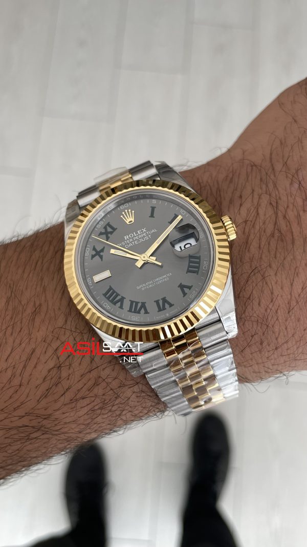 Rolex Datejust Wimbledon 126334 Jubilee 41mm Two Tone Gold VS Factory V2 | Tungsten 18K | DD3235 | High Weight | Super Clone Swiss ETA Saat Rolex Datejust Wimbledon 126334 Jubilee 41mm Two Tone Gold VS Factory V2 | Tungsten 18K | DD3235 | High Weight | Super Clone Swiss ETA Saat