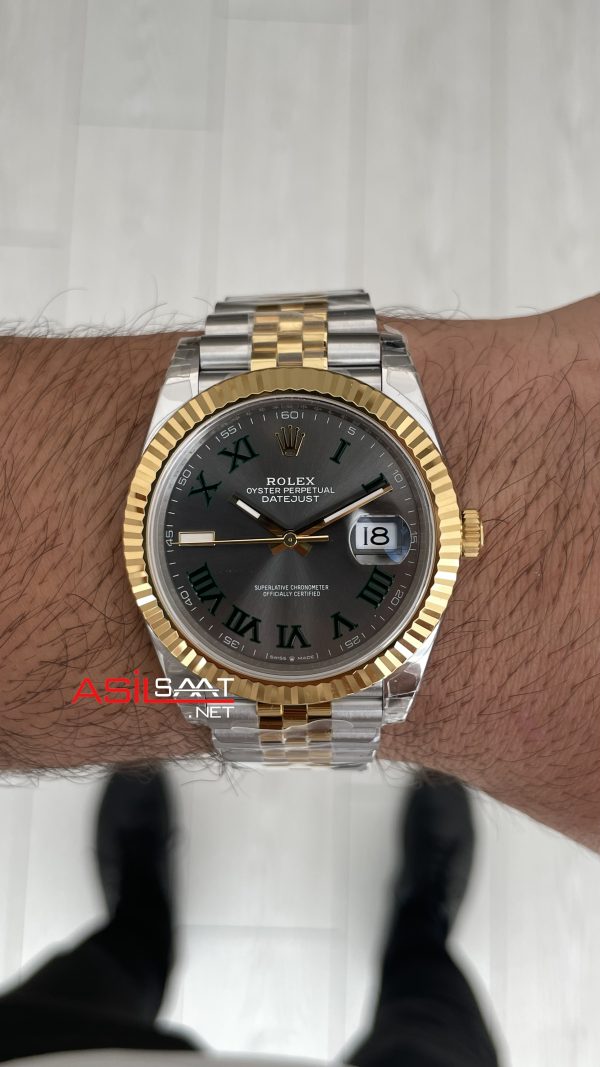 Rolex Datejust Wimbledon 126334 Jubilee 41mm Two Tone Gold VS Factory V2 | Tungsten 18K | DD3235 | High Weight | Super Clone Swiss ETA Saat Rolex Datejust Wimbledon 126334 Jubilee 41mm Two Tone Gold VS Factory V2 | Tungsten 18K | DD3235 | High Weight | Super Clone Swiss ETA Saat