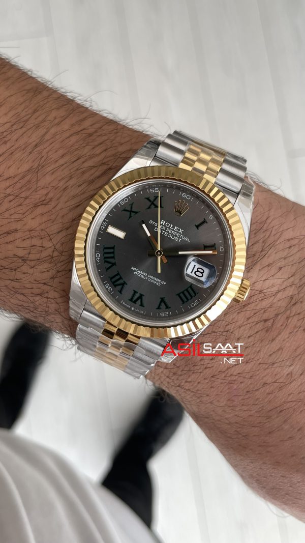 Rolex Datejust Wimbledon 126334 Jubilee 41mm Two Tone Gold VS Factory V2 | Tungsten 18K | DD3235 | High Weight | Super Clone Swiss ETA Saat Rolex Datejust Wimbledon 126334 Jubilee 41mm Two Tone Gold VS Factory V2 | Tungsten 18K | DD3235 | High Weight | Super Clone Swiss ETA Saat