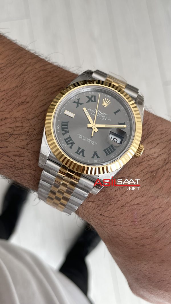 Rolex Datejust Wimbledon 126334 Jubilee 41mm Two Tone Gold VS Factory V2 | Tungsten 18K | DD3235 | High Weight | Super Clone Swiss ETA Saat Rolex Datejust Wimbledon 126334 Jubilee 41mm Two Tone Gold VS Factory V2 | Tungsten 18K | DD3235 | High Weight | Super Clone Swiss ETA Saat
