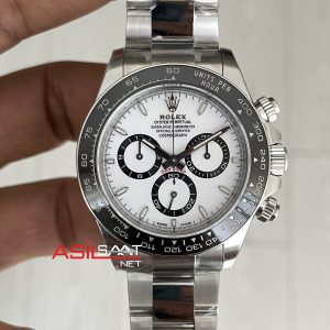 Rolex Daytona Panda 126500LN Beyaz Kadran 40mm | VS Factory V3 Versiyon | Tungsten 18K | DD4131 | High Weight | Super Clone Swiss ETA Saat