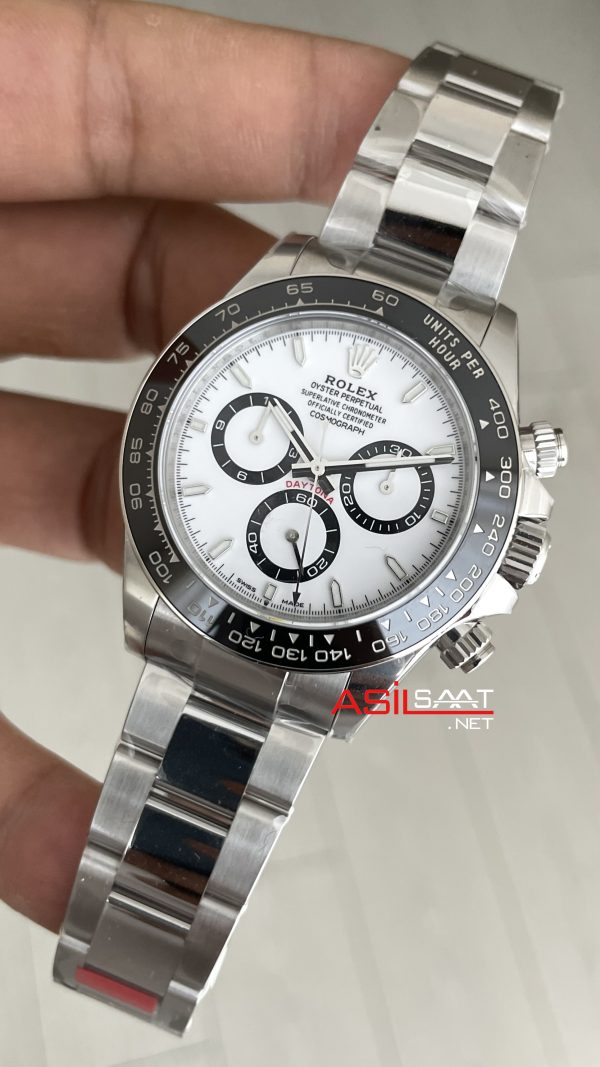 Rolex Daytona Panda 126500LN Beyaz Kadran 40mm | VS Factory V3 Versiyon | Tungsten 18K | DD4131 | High Weight | Super Clone Swiss ETA Saat Rolex Daytona Panda 126500LN Beyaz Kadran 40mm | VS Factory V3 Versiyon | Tungsten 18K | DD4131 | High Weight | Super Clone Swiss ETA Saat
