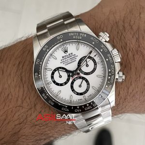 Rolex Daytona Panda 126500LN Beyaz Kadran 40mm | VS Factory V3 Versiyon | Tungsten 18K | DD4131 | High Weight | Super Clone Swiss ETA Saat