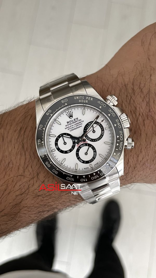 Rolex Daytona Panda 126500LN Beyaz Kadran 40mm | VS Factory V3 Versiyon | Tungsten 18K | DD4131 | High Weight | Super Clone Swiss ETA Saat Rolex Daytona Panda 126500LN Beyaz Kadran 40mm | VS Factory V3 Versiyon | Tungsten 18K | DD4131 | High Weight | Super Clone Swiss ETA Saat