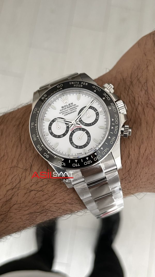 Rolex Daytona Panda 126500LN Beyaz Kadran 40mm | VS Factory V3 Versiyon | Tungsten 18K | DD4131 | High Weight | Super Clone Swiss ETA Saat Rolex Daytona Panda 126500LN Beyaz Kadran 40mm | VS Factory V3 Versiyon | Tungsten 18K | DD4131 | High Weight | Super Clone Swiss ETA Saat