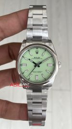 Rolex Oyster Perpetual Fıstık Yeşili 124300 Pistachio Dial 41mm VS Factory V2 DD3230 Tungsten Super Clone Swiss ETA Saat