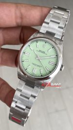 Rolex Oyster Perpetual Fıstık Yeşili 124300 Pistachio Dial 41mm VS Factory V2 DD3230 Tungsten Super Clone Swiss ETA Saat