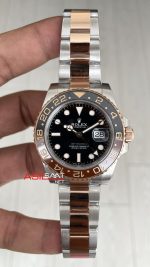 Rolex Root Beer Gmt Master II 126711CHNR Oyster 40mm Two Tone Everose Gold | VS Factory V3 Versiyon | Tungsten 18K | DD3285 | High Weight | Super Clone Swiss ETA Saat